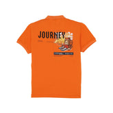 Status Quo Boys All-Over Graphic Printed Polo Collar Tshirt